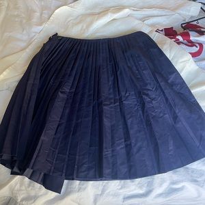 COS navy pleated skirt